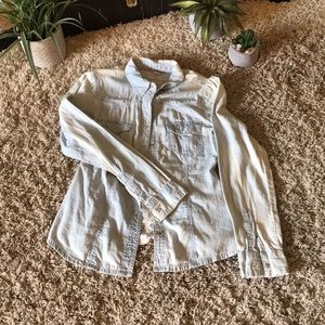 Long Sleeve button up jean shirt
